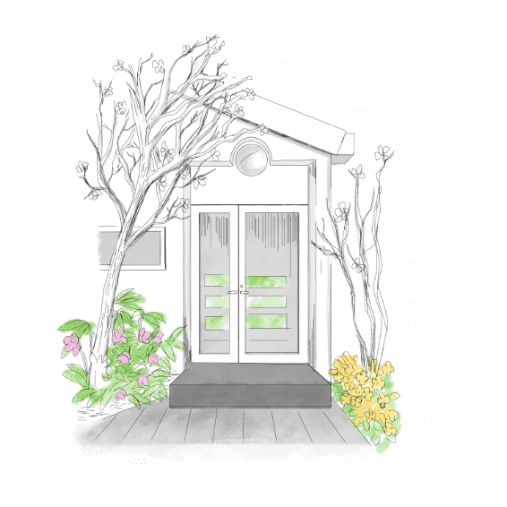 家の入り口イラスト