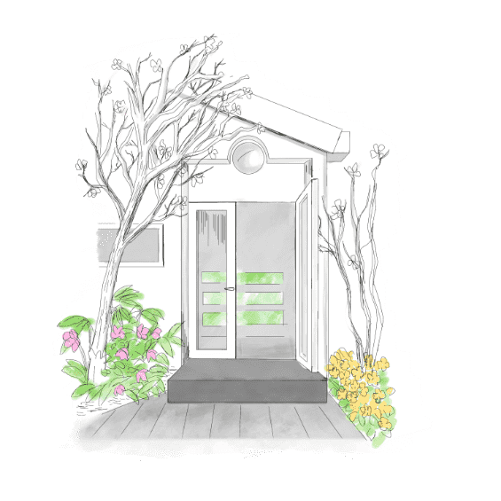 家の入り口イラスト